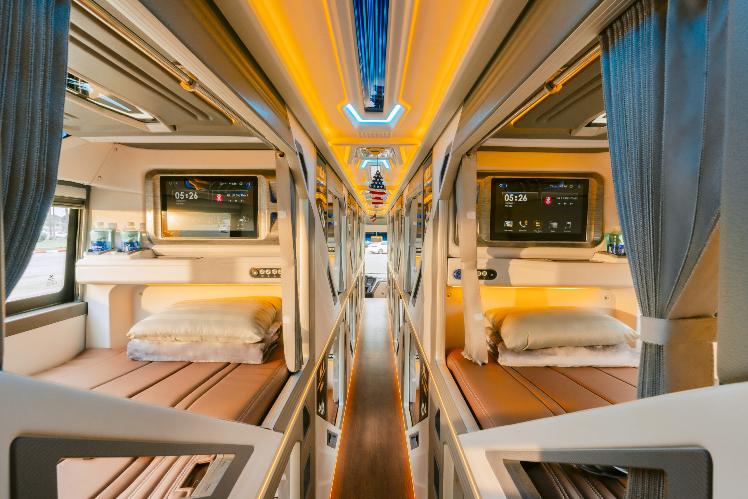 Nội thất xe cabin giường nằm HK Buslines